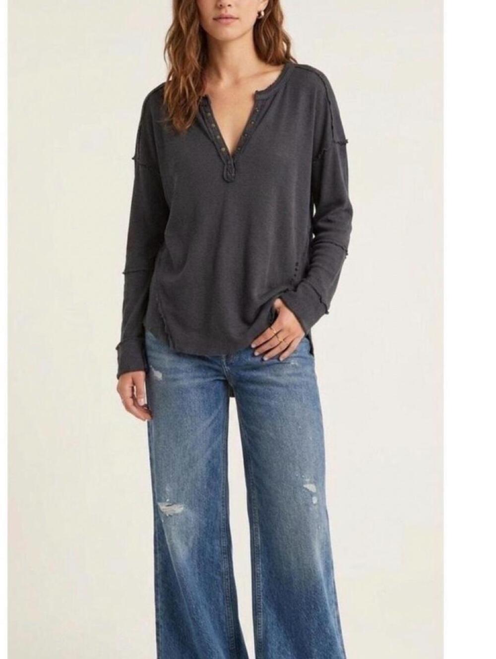 We the free long sleeve loose fit tee